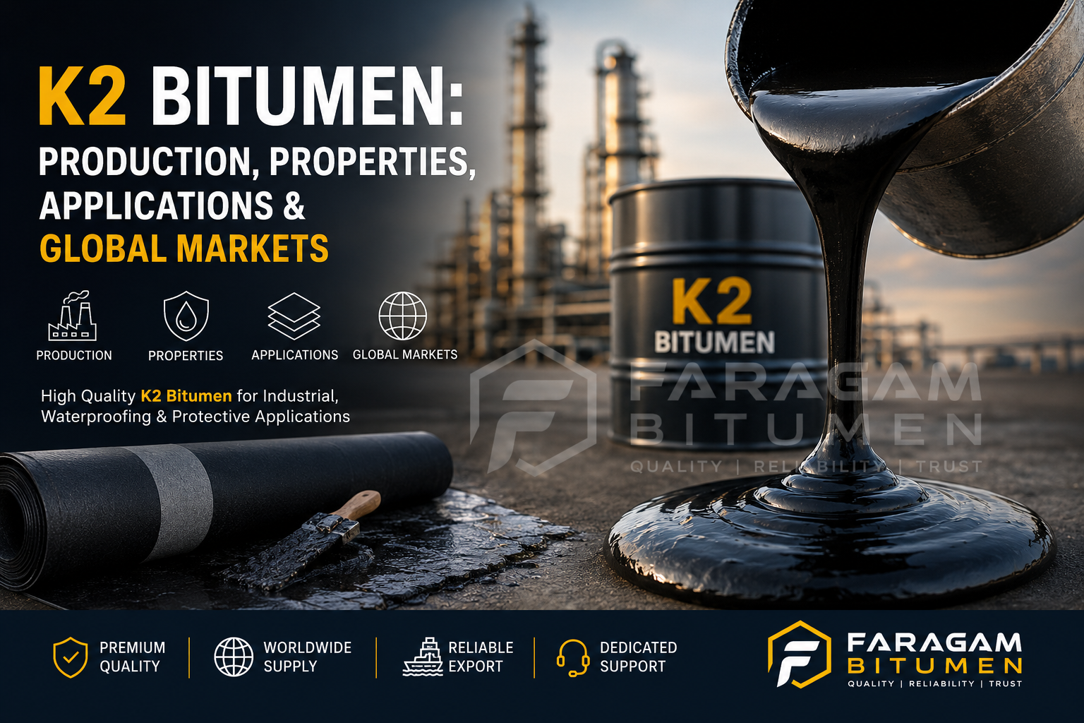 K2 Bitumen Production, Properties, Applications, and International Trade